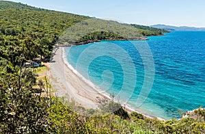Boncuk beach near Marmaris resort town in Turkey photo