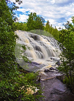 Bond Falls In Michigan In Vertical Orientation