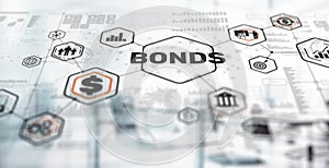 Bond Finance Banking Technology concept. Trade Market