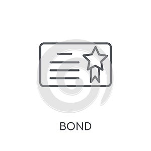 Bond linear icon. Modern outline Bond logo concept on white back