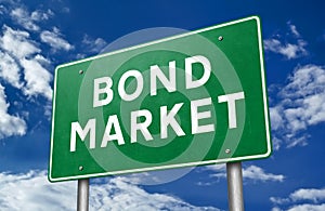 Bond Market - road sign illustration photo