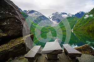 Bondhusvatnet lake in Norway