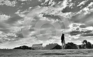 Bondi Beach black-and-white photograph