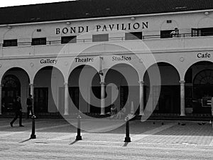 Bondi Beach Pavilion building black and white