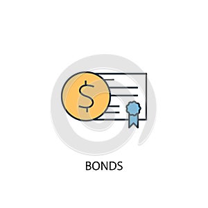 Bonds concept 2 colored line icon