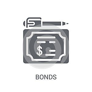 Bonds icon. Trendy Bonds logo concept on white background from C