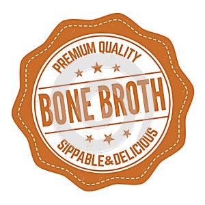 Bone broth label or stamp