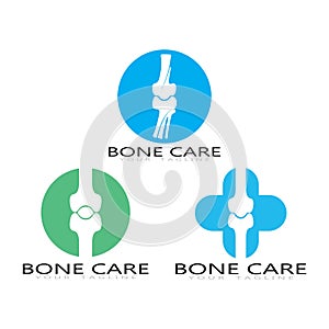 bone care healt logo symbol abstract design vector