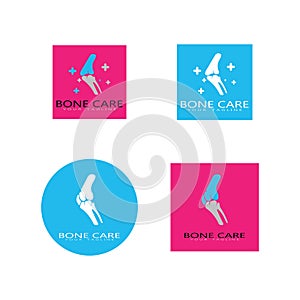 bone care healt logo symbol abstract design vector