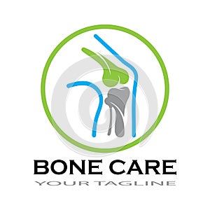 bone care healt logo symbol abstract design vector