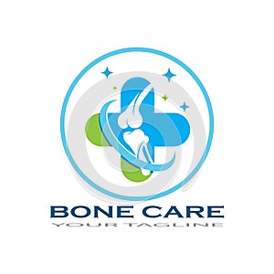 bone care healt logo symbol abstract design vector