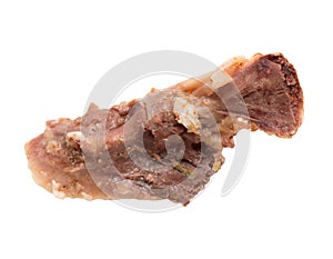 Bone chicken on a white background