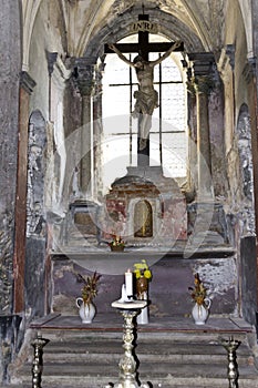 Bone Church Kostnice - front altar