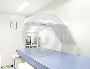 Bone densitometer machine. Bone scan photo