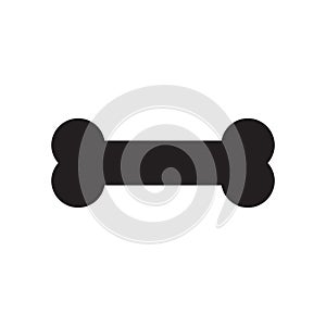 Bone glyph flat vector icon