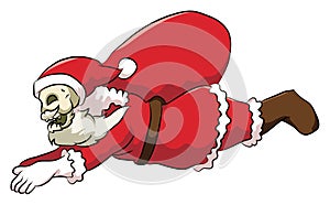 Bone head santa flying