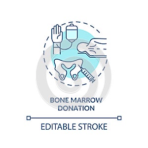 Bone marrow donation concept icon