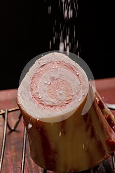 Bone with raw marrow