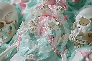 Bone resorption process osteoclasts breaking down bone tissue for calcium release