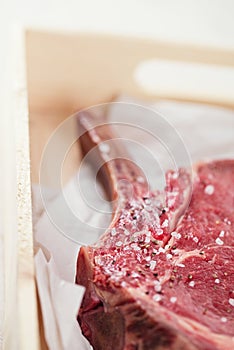 Bone-in Rib eye Steak steak on paper
