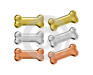 Bone shape shiny dog signs for pets