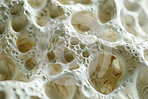 Bone spongy structure close-up Ai photo photo