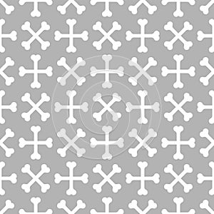 Bones pattern seamless. Crossbones Halloween background. bone texture