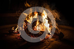 A bonfire in the Addo National Park, South africa