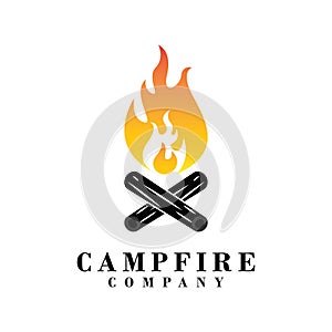 Bonfire Campfire Camp Fire place wood flame vintage retro