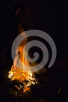 Fire flames and background