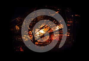 Fire flames and background