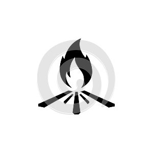 Bonfire icon flat vector design