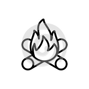 Bonfire icon flat vector template design trendy
