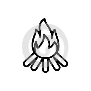 Bonfire icon flat vector template design trendy