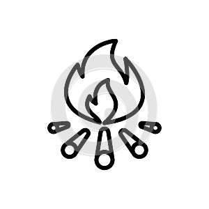 Bonfire icon flat vector template design trendy
