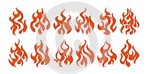 Bonfire icon set