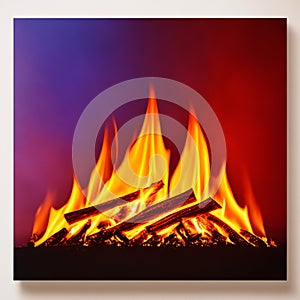 bonfire , isolated on transparent background cutout , generative ai