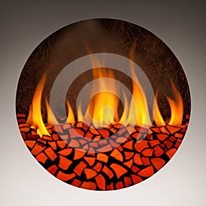 bonfire , isolated on transparent background cutout , generative ai