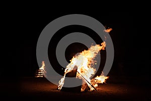 Bonfire at Jewish holiday of Lag Baomer