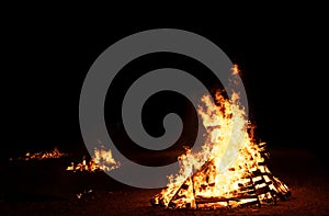 Bonfire at Jewish holiday of Lag Baomer