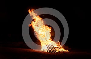 Bonfire at Jewish holiday of Lag Baomer