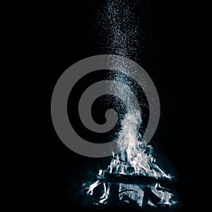 Bonfire with sparks