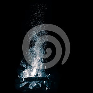 Bonfire with sparks