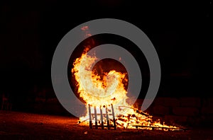 Bonfires at Jewish holiday of Lag Baomer