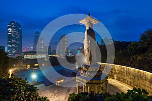 Bongeunsa Temple in the Gangnam District of Seoul, Korea