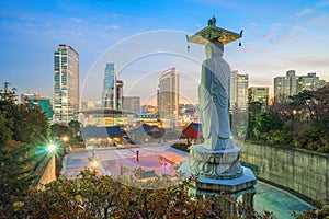 Bongeunsa Temple in the Gangnam District of Seoul, Korea