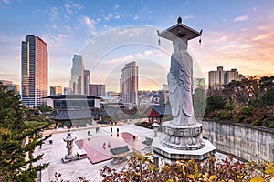 Bongeunsa temple in Seoul City, South Korea.