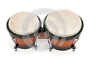 Bongos isolated on white photo