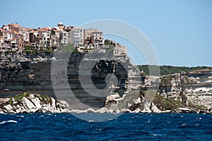 Bonifacio city in Corsica island, France