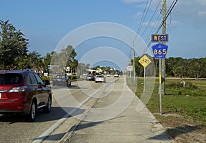 Bonita beach road during tourist season photo